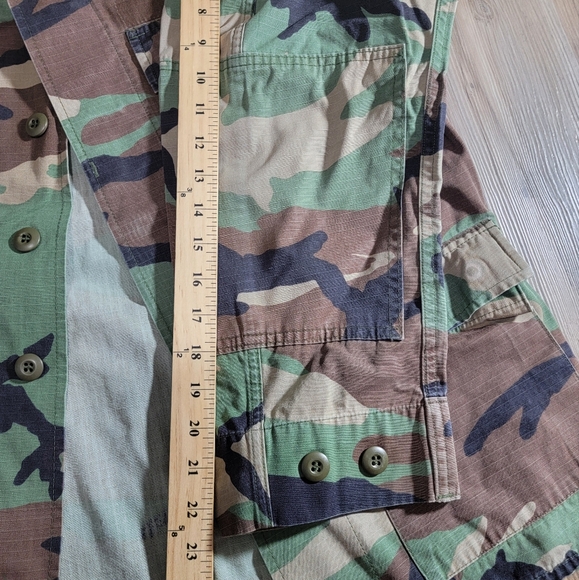 US Army Issued Shirt Jacket Woodland Camo Combat Pattern Med-Reg 37" 41" Chest - Picture 6 of 6